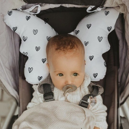 Baby Stroller Butterfly Neck Pillow – Shock-Absorbing Head Support for Newborns & Toddlers