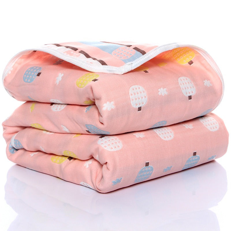 6‑Layer Baby Gauze Blanket – Soft Muslin Bath Towel & Multi‑Use Swaddle | 110×110 & 120×150 cm