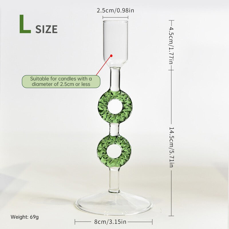 Nordic Glass Candle Holder - Christmas Tree Borosilicate Tabletop Decor