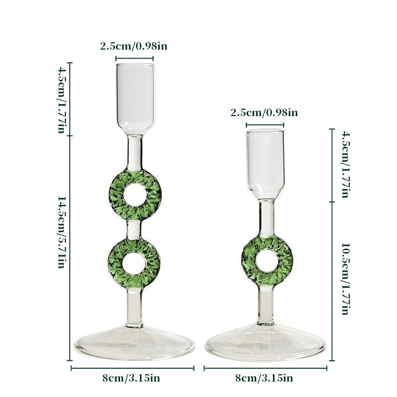 Nordic Glass Candle Holder - Christmas Tree Borosilicate Tabletop Decor