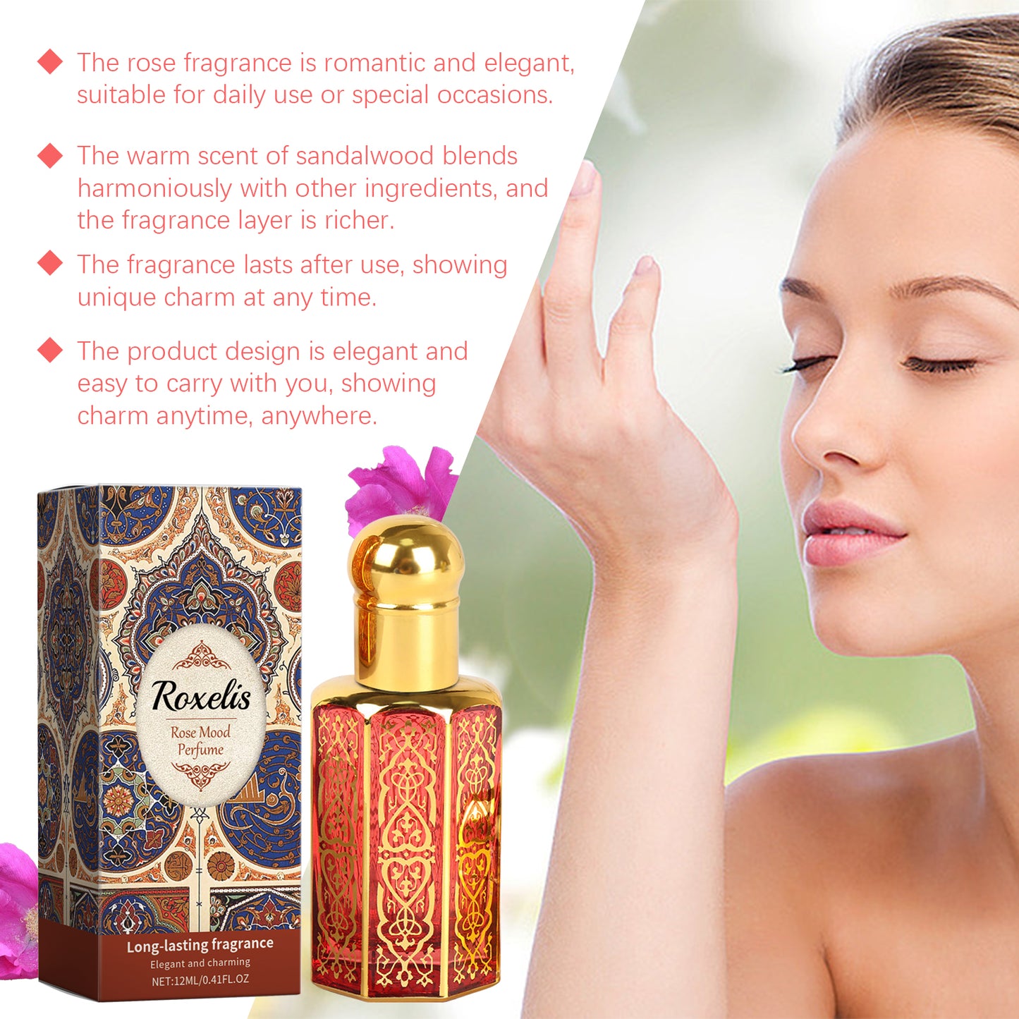 Roxelis Arabic Perfume - Elegant Rose Fragrance Long-Lasting