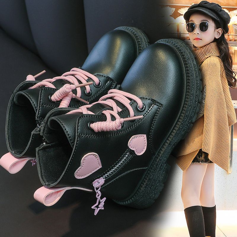 Girls Winter Boots - British Style Short Boots with Cotton Lining | Kids Warm Shoes