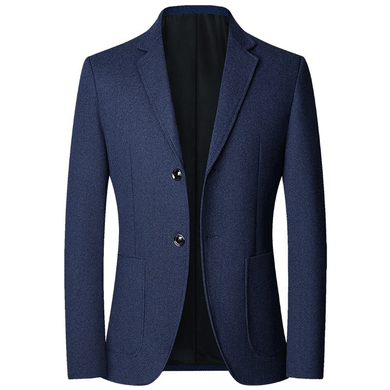 Men's Casual Suit Jacket - Classic Single-Breasted Dad Style (Multiple Colors)