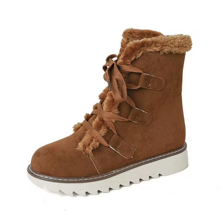 Women's Warm Snow Boots - Lace-Up Waterproof Winter Boots | XpressFamilyGo