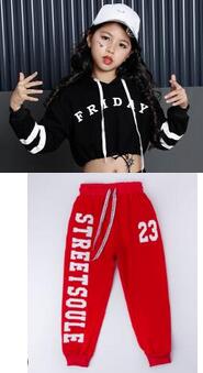 Girls Hip Hop Dance Outfit – Long Sleeve Performance Set HipHop Dance