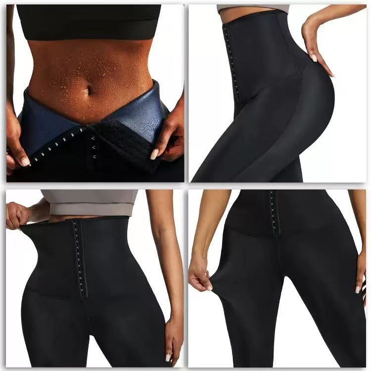High Waist Compression Yoga Pants - Tummy Control Cropped Leggings