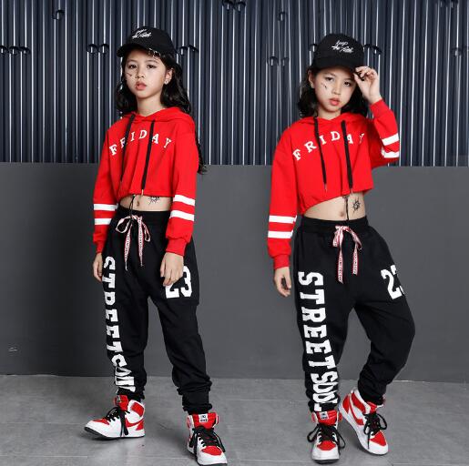 Girls Hip Hop Dance Outfit – Long Sleeve Performance Set HipHop Dance