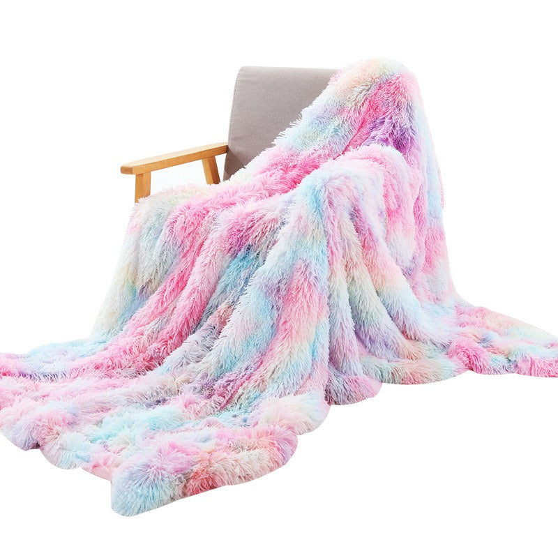 Soft Tie-Dye Plush Blanket – Photography Prop, Nap & Sofa Throw (Multiple Sizes)