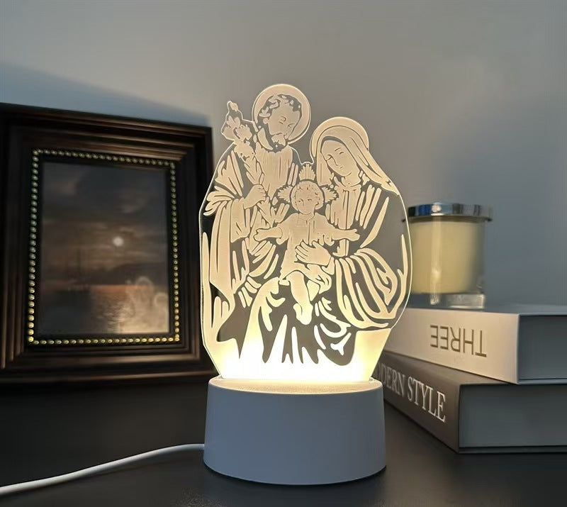 Acrylic 3D Night Light - Creative LED Desk Lamp for Bedroom Atmosphere & Gift