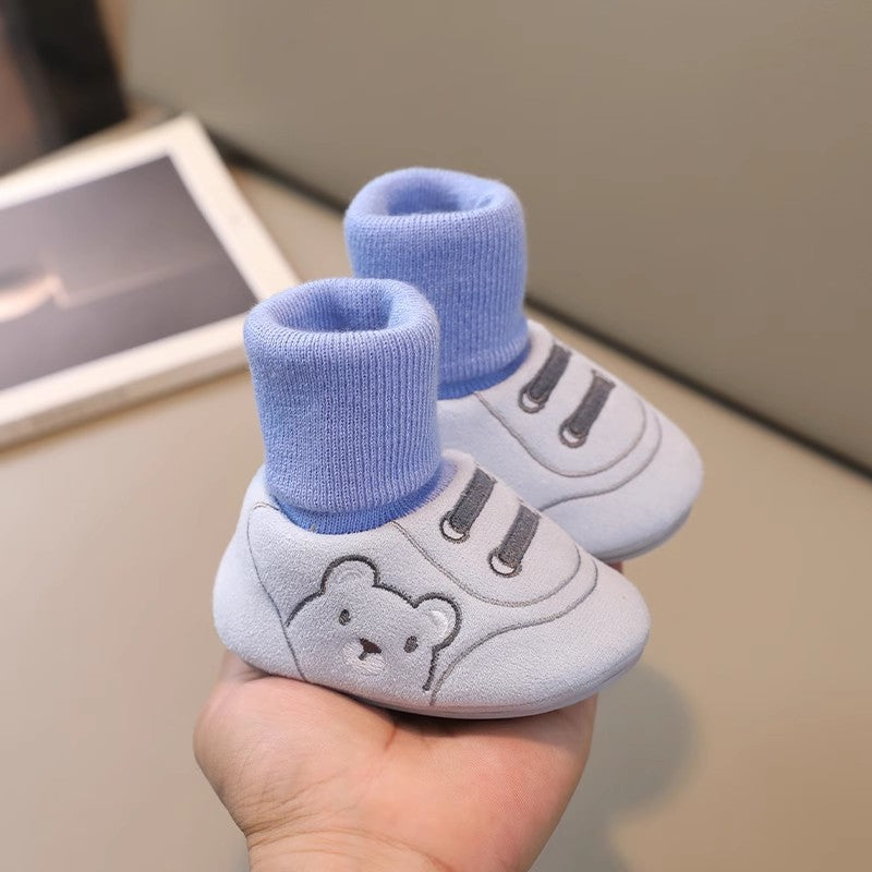 Warm Baby Cotton Shoes – Anti‑Slip Soft Walking Shoes for 0–12 Months | Cozy Winter Booties
