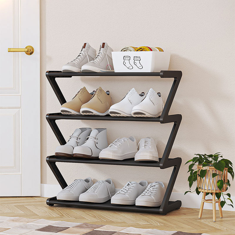 Z-Shaped 4-Layer Shoe Organizer – Space-Saving Adjustable Rack