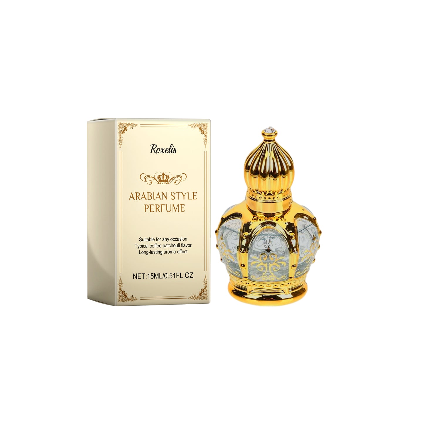 Roxelis Coffee Patchouli Arabic Perfume - Elegant Long-Lasting Scent