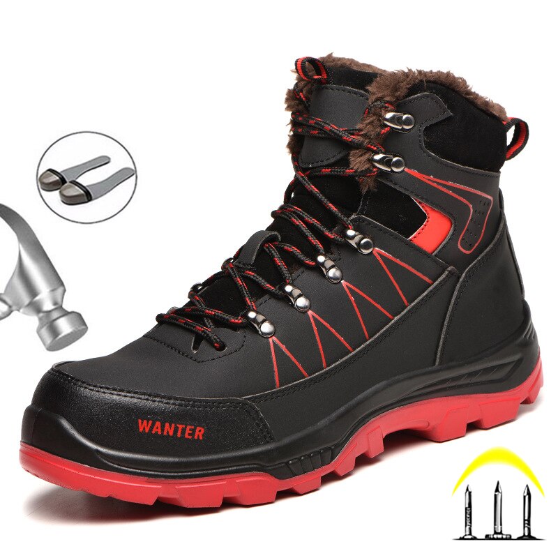 Men’s Steel Toe Winter Safety Boots | Warm, Non‑Slip Work Shoes