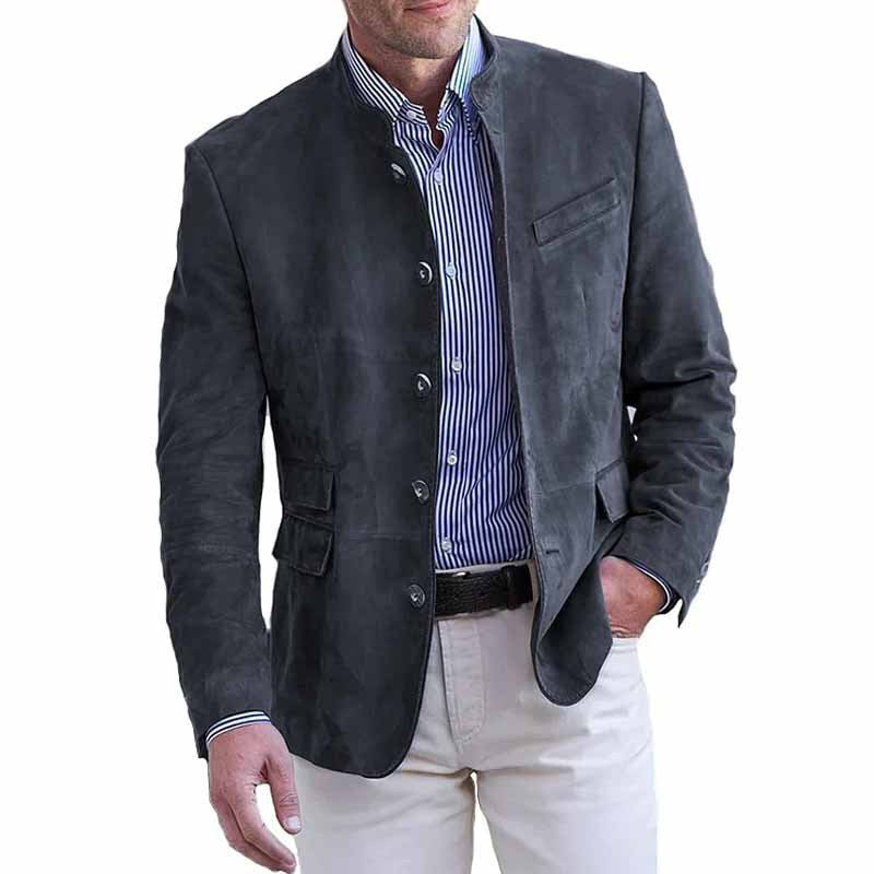 Men’s Suede Casual Jacket – Autumn & Winter Lightweight Coat (S–3XL)