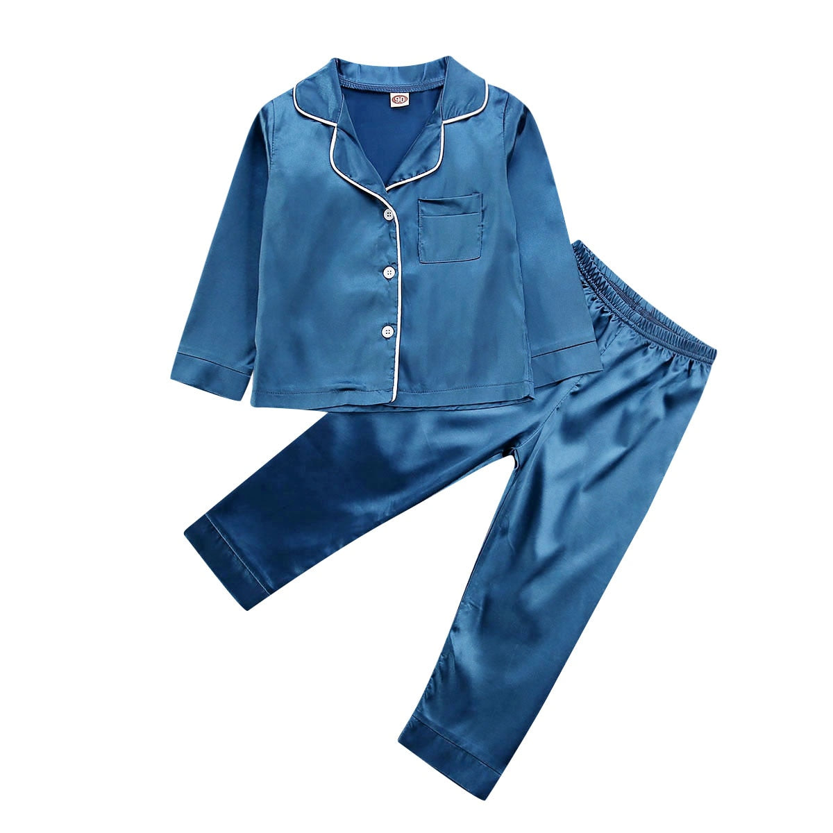 Kids Satin Long‑Sleeve Pajama Set – Soft, Lightweight & Cozy Sleepwear (Ages 1–7)