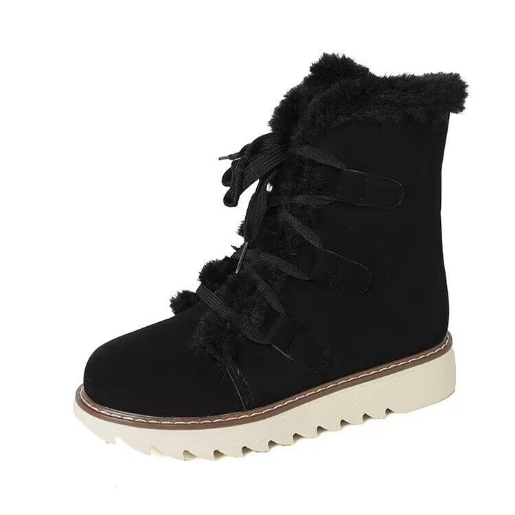 Women's Warm Snow Boots - Lace-Up Waterproof Winter Boots | XpressFamilyGo