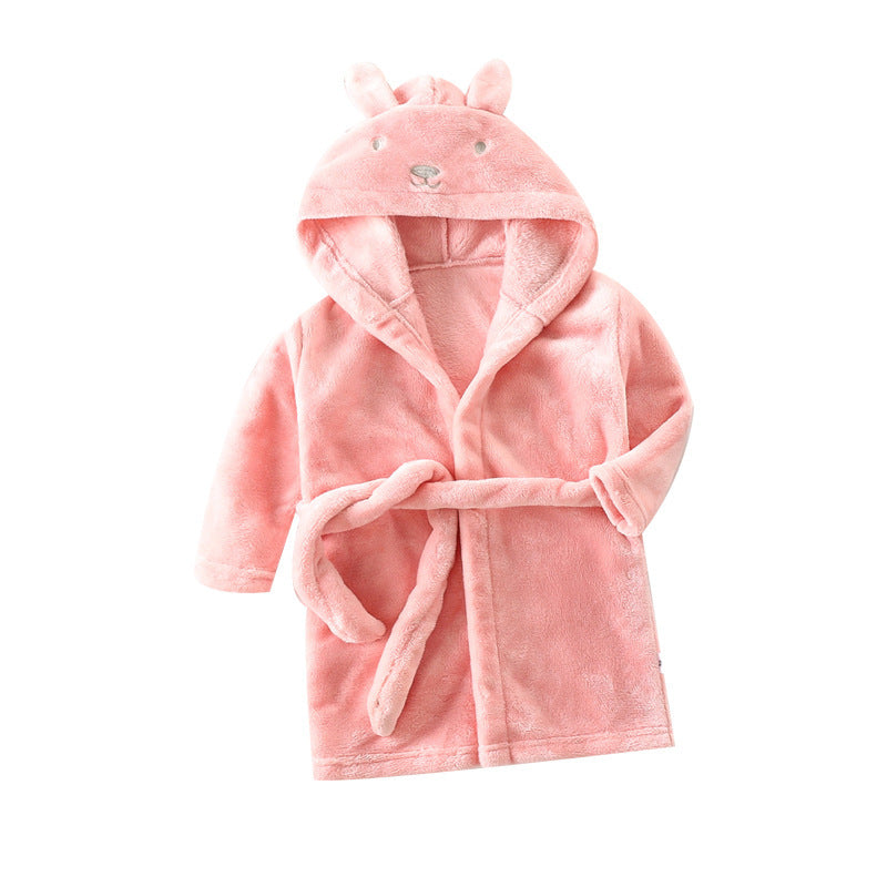 Kids Coral Fleece Winter Robe – Thick Flannel Bathrobe | Soft Warm Sleepwear for Boys & Girls