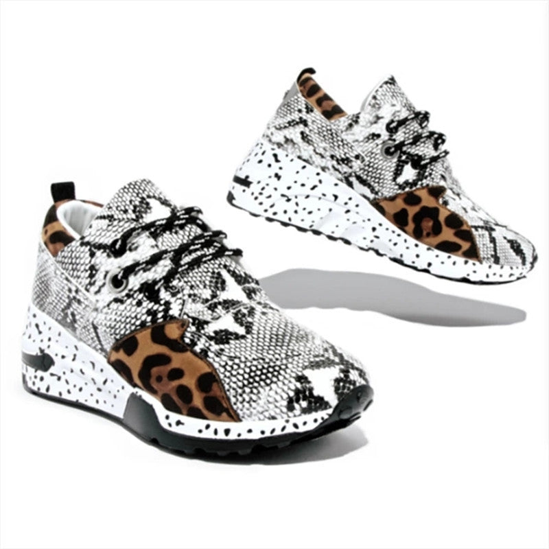 Women’s Platform Mixed‑Color Sneakers – Lightweight Casual Running Shoes | Plus Size 35–42