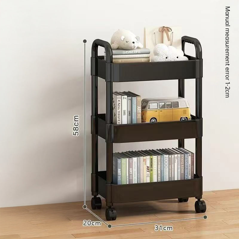 Multi‑Layer Wheeled Utility Cart – Space‑Saving Storage for Home, Kitchen & Bathroom