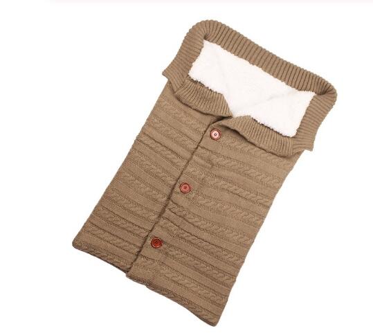 Knitted Baby Winter Sleeping Bag – Warm Wool Footmuff for Stroller | Newborn Swaddle Sleepsack