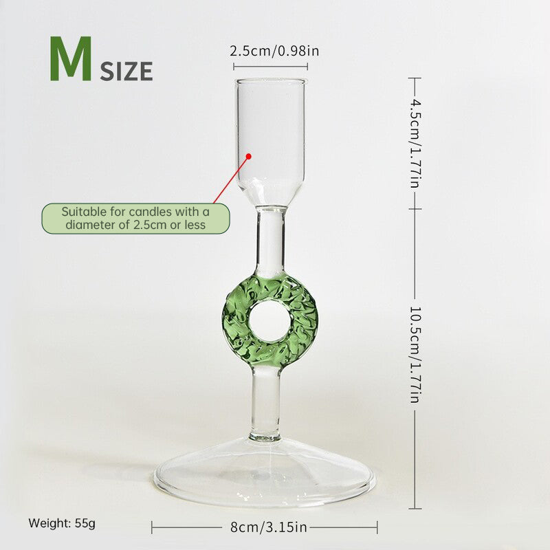 Nordic Glass Candle Holder - Christmas Tree Borosilicate Tabletop Decor