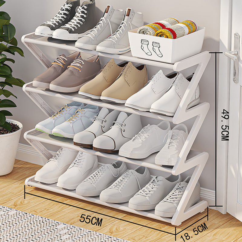 Z-Shaped 4-Layer Shoe Organizer – Space-Saving Adjustable Rack