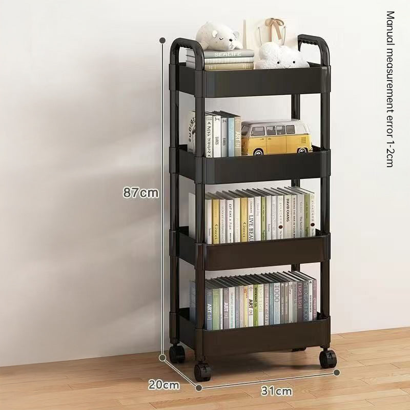 Multi‑Layer Wheeled Utility Cart – Space‑Saving Storage for Home, Kitchen & Bathroom