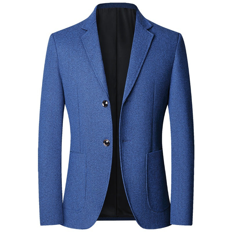 Men's Casual Suit Jacket - Classic Single-Breasted Dad Style (Multiple Colors)