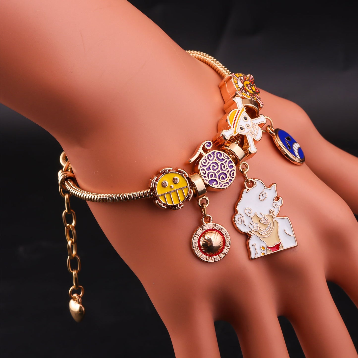 One Piece Luffy Gear 5 Nika Metal Bracelet - Anime Jewelry