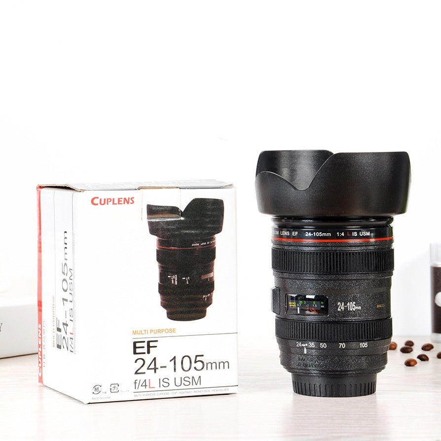 Camera Lens Coffee Mug - Stainless Steel Photographer Gift Cup | DSLR Lens Design