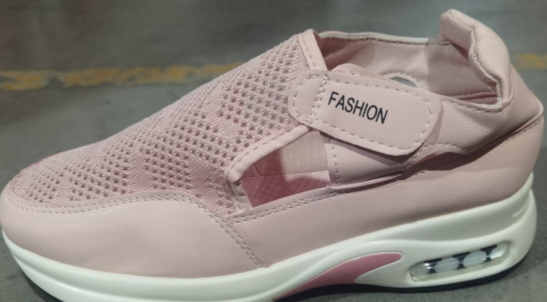 Women's Wedge Sneakers - Breathable Velcro Platform Shoes | Comfortable Casual