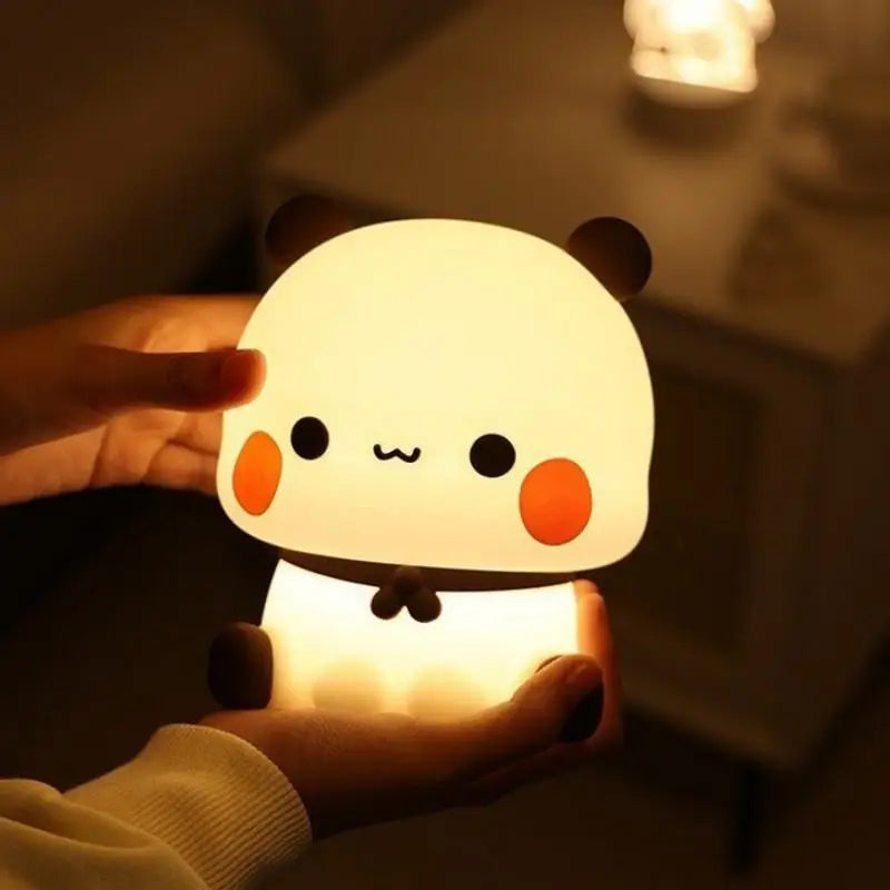 Cute Panda Night Light LED Squishy - 3 Modes Dimmable Touch Lamp for Baby & Kids Bedroom