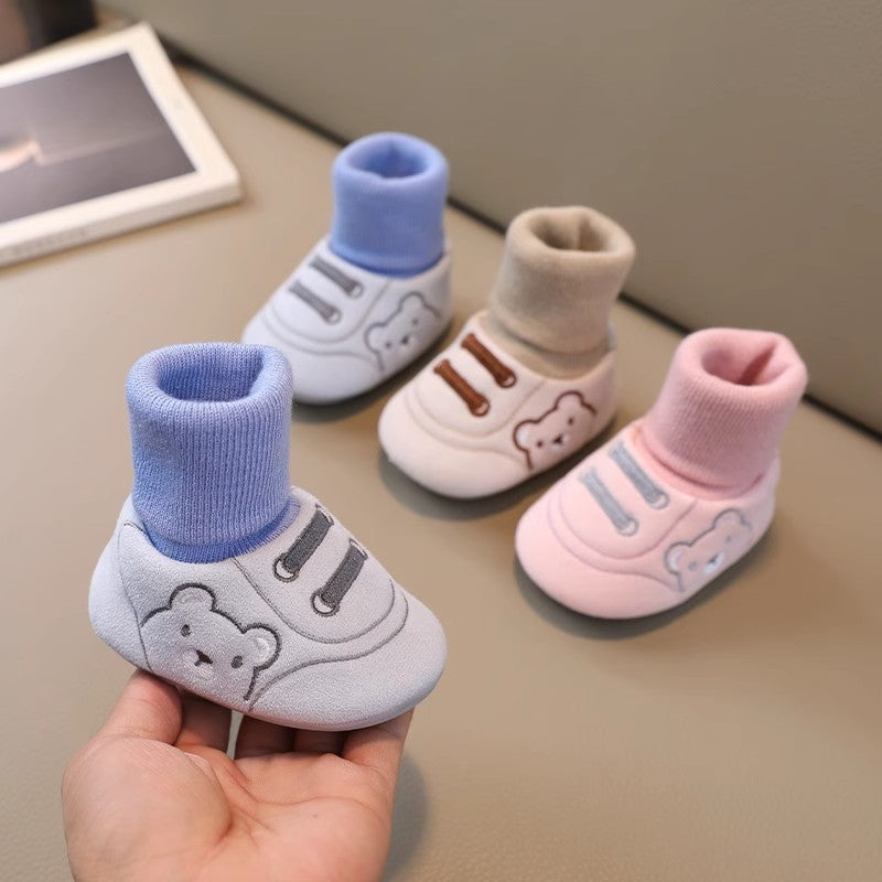 Warm Baby Cotton Shoes – Anti‑Slip Soft Walking Shoes for 0–12 Months | Cozy Winter Booties