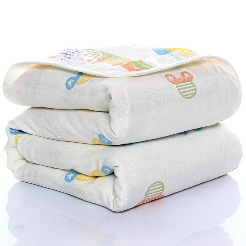 6‑Layer Baby Gauze Blanket – Soft Muslin Bath Towel & Multi‑Use Swaddle | 110×110 & 120×150 cm