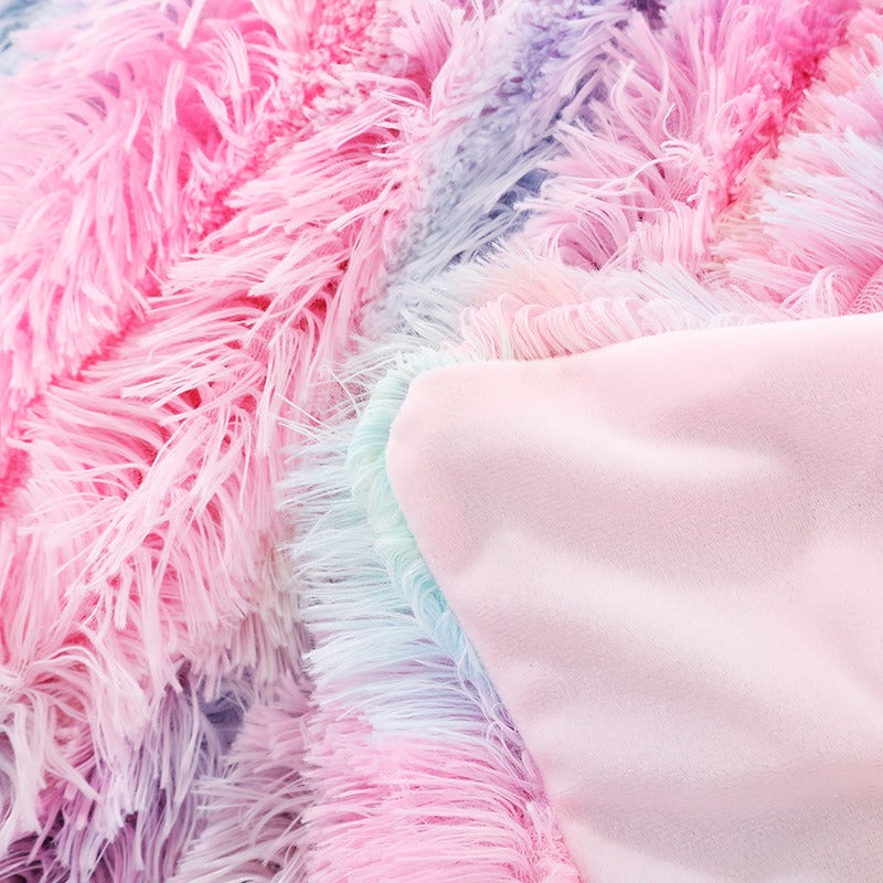 Soft Tie-Dye Plush Blanket – Photography Prop, Nap & Sofa Throw (Multiple Sizes)