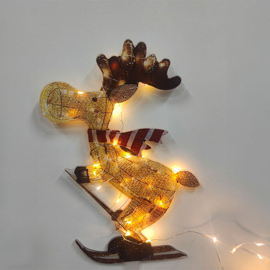LED Skiing Reindeer Christmas Ornament - Lawn & Tree Decor