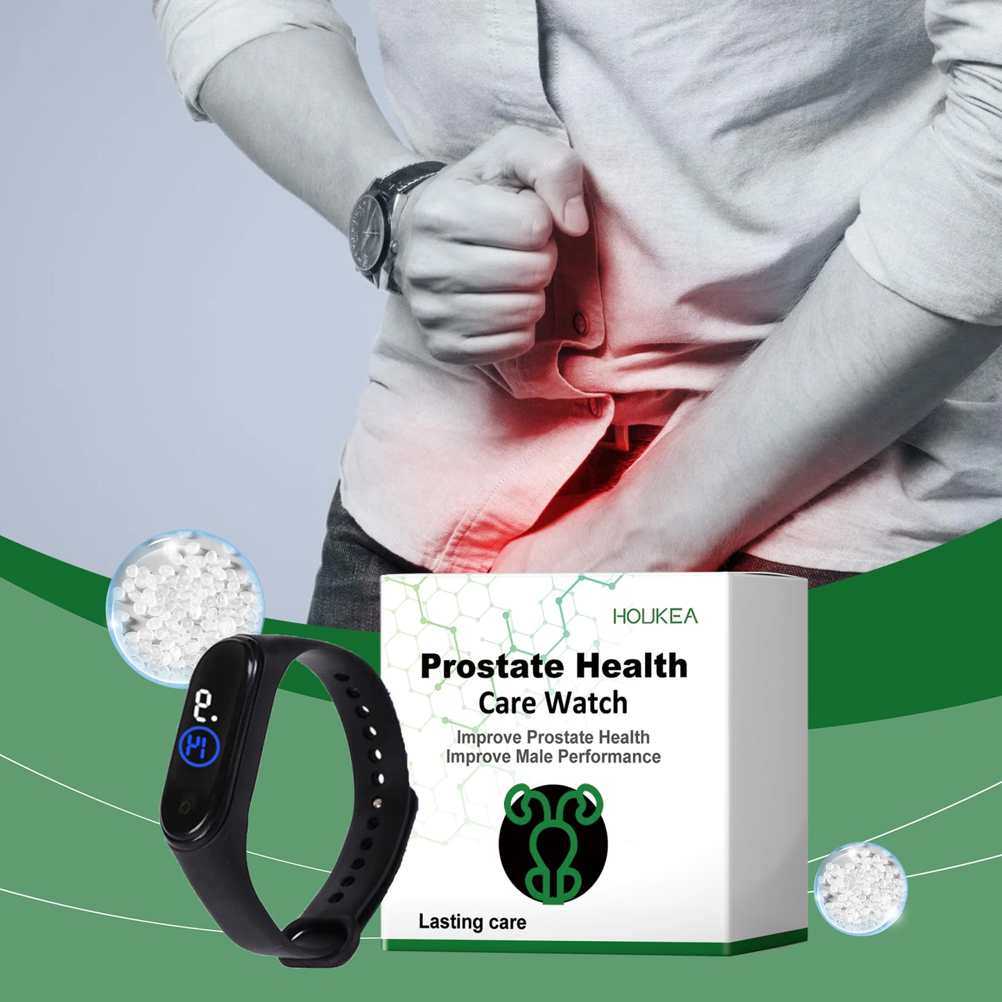Houkea Men’s Body Care Watch | Daily Comfort & Muscle Support Device