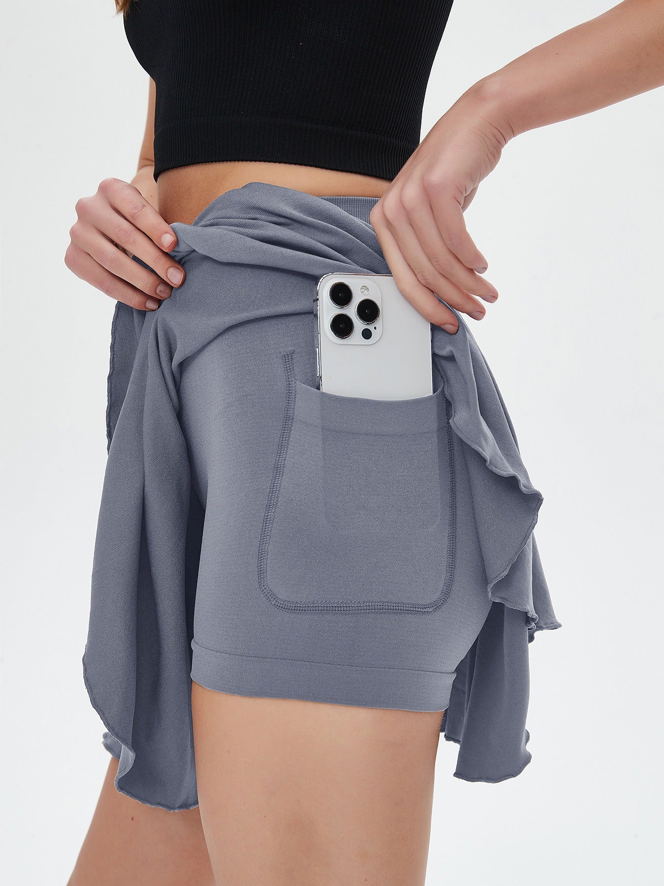 Women's Tennis Skirt with Pockets - Quick Dry Athletic Yoga Skort