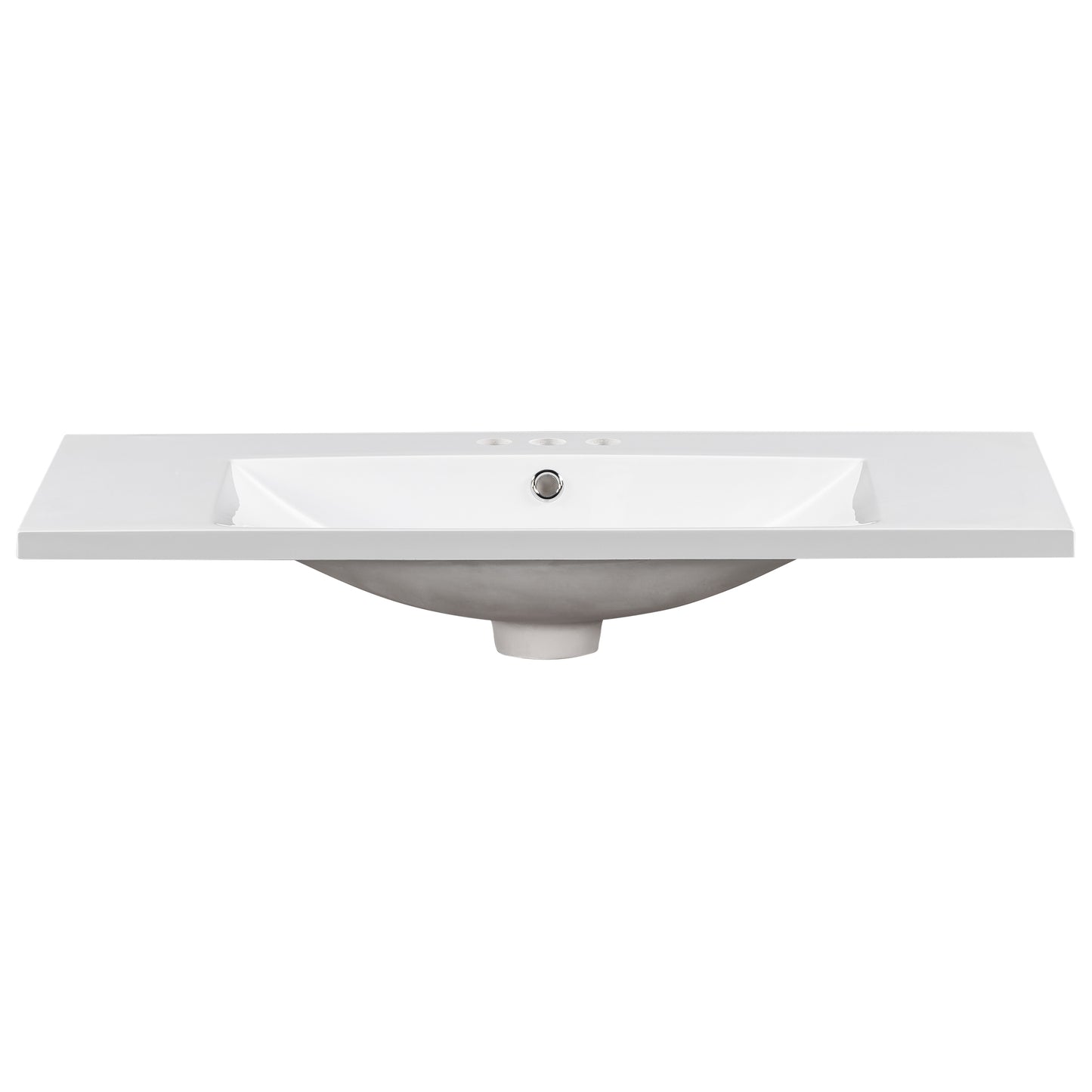 36" Bathroom Basin Sink – Resin Vanity Top with 3 Faucet Holes