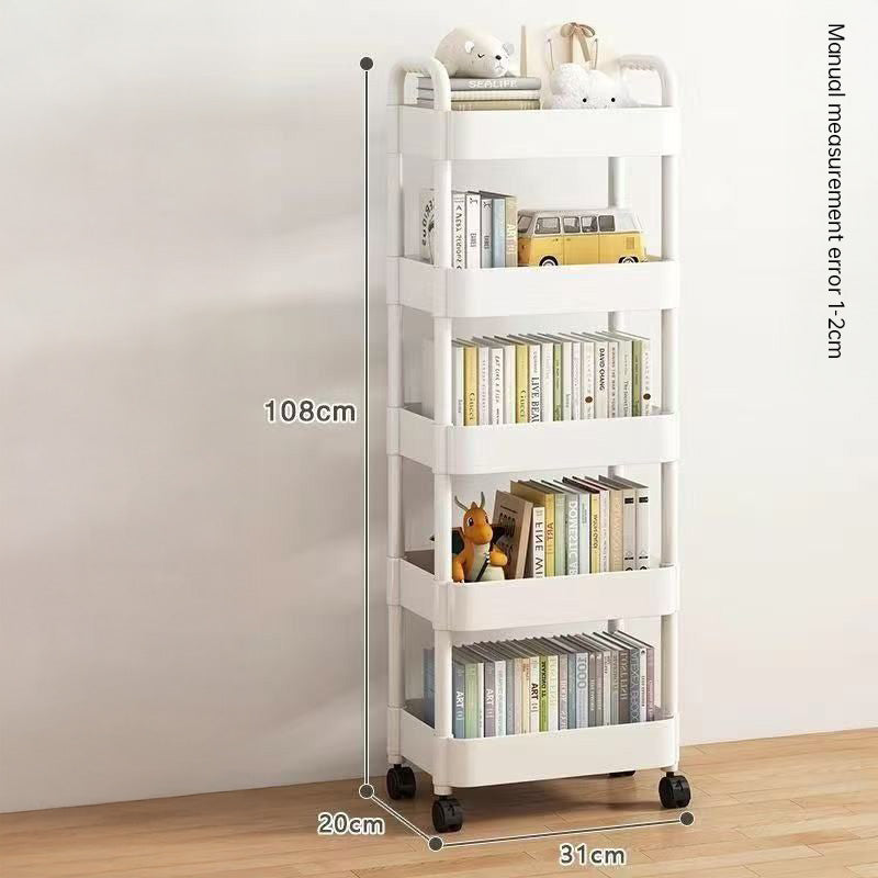 Multi‑Layer Wheeled Utility Cart – Space‑Saving Storage for Home, Kitchen & Bathroom