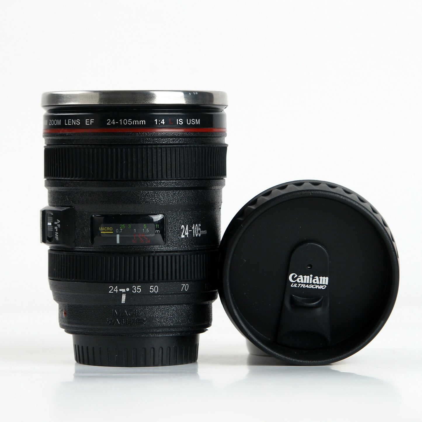 Camera Lens Coffee Mug - Stainless Steel Photographer Gift Cup | DSLR Lens Design