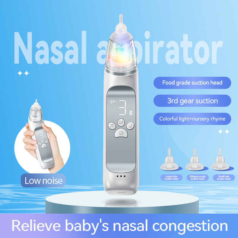 Electric Baby Nasal Aspirator – Rechargeable Nose Cleaner with Soft Suction | Infant Mucus & Congestion Relief