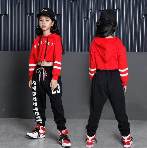 Girls Hip Hop Dance Outfit – Long Sleeve Performance Set HipHop Dance