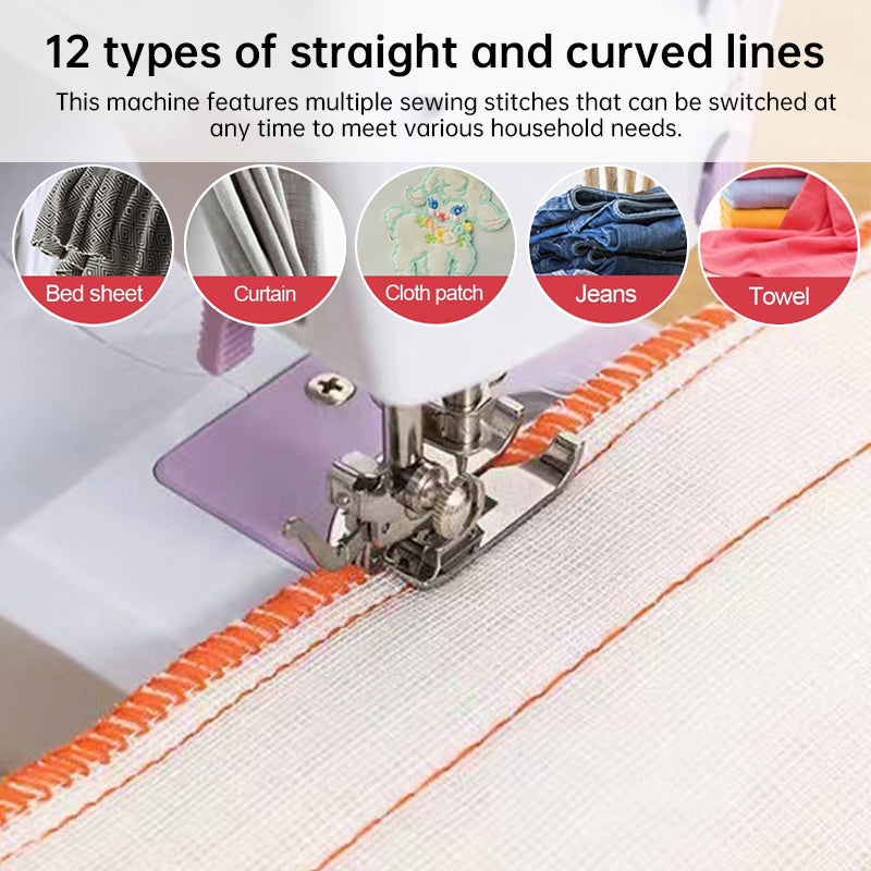 Portable Electric Sewing Machine - Adjustable Speed & Backstitch | Beginner