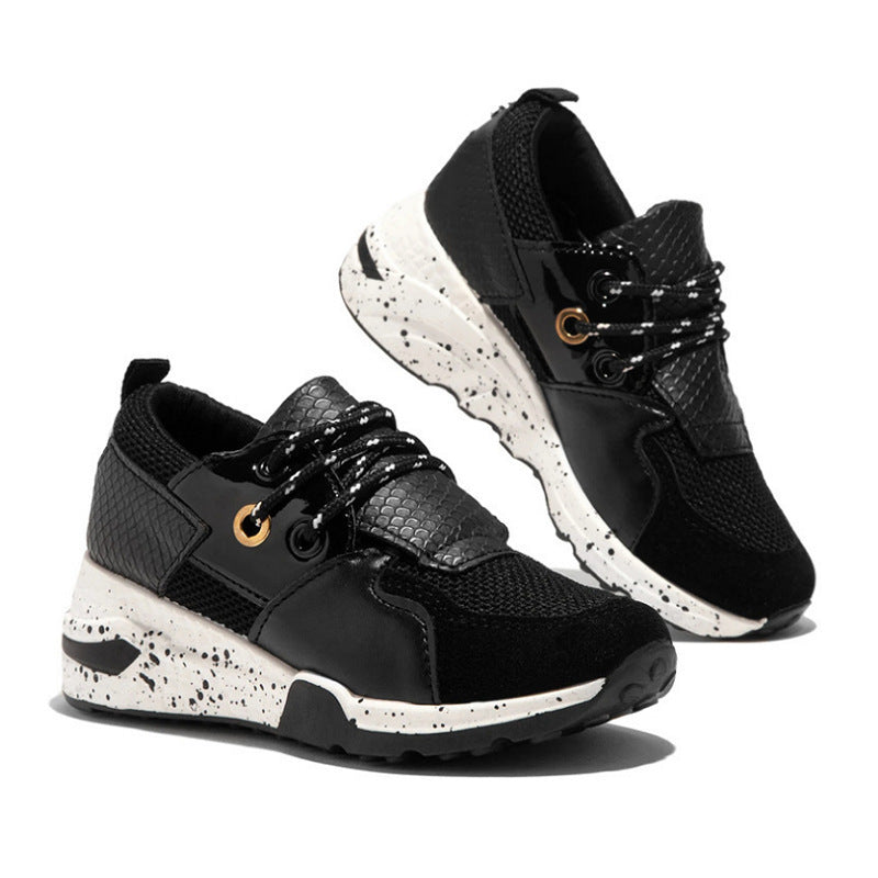 Women’s Platform Mixed‑Color Sneakers – Lightweight Casual Running Shoes | Plus Size 35–42