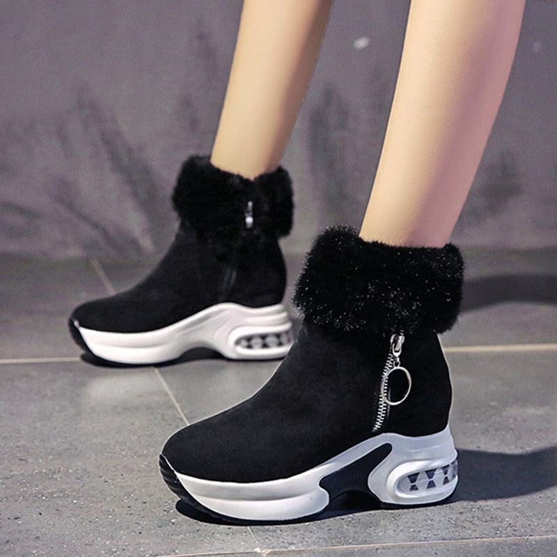 Women’s Warm Plush Ankle Winter Boots | Non‑Slip Cozy Fashion Shoes