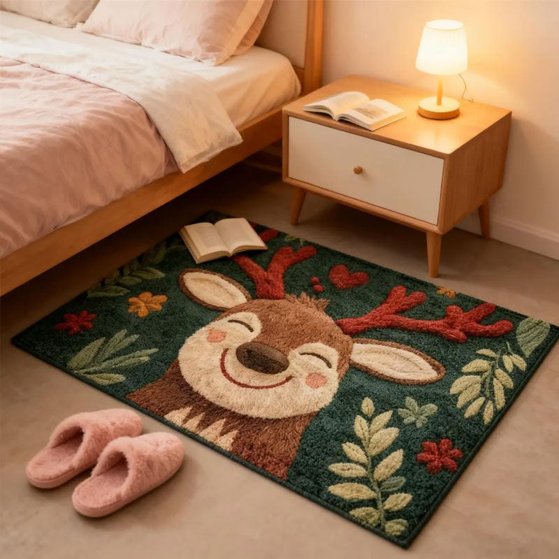 Christmas Welcome Mat - Gingerbread Reindeer Non-Slip Doormat