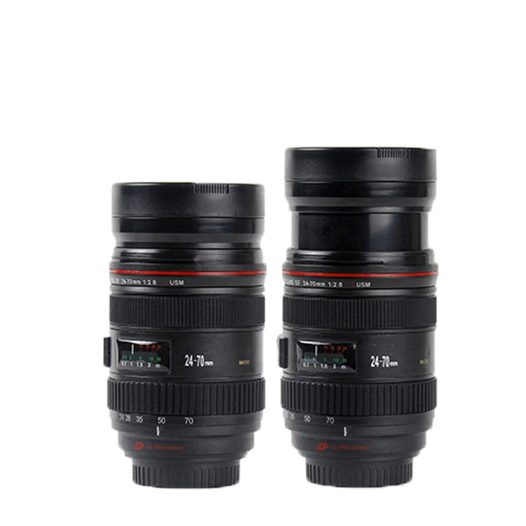 Camera Lens Coffee Mug - Stainless Steel Photographer Gift Cup | DSLR Lens Design