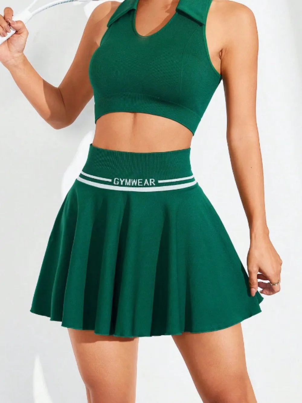 High Waist Active Skirt - Ruched Mini Tennis Skirt for Gym & Yoga | Stretchy
