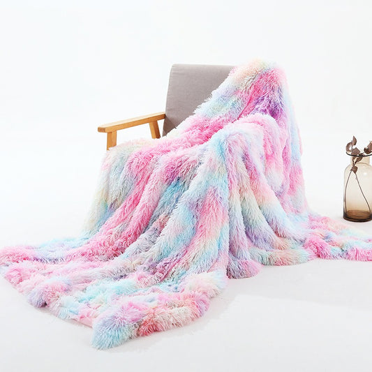 Soft Tie-Dye Plush Blanket – Photography Prop, Nap & Sofa Throw (Multiple Sizes)